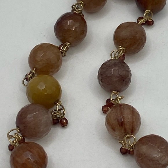 14k Gold Filled Gemstone Bracelet 7” - Picture 6 of 8